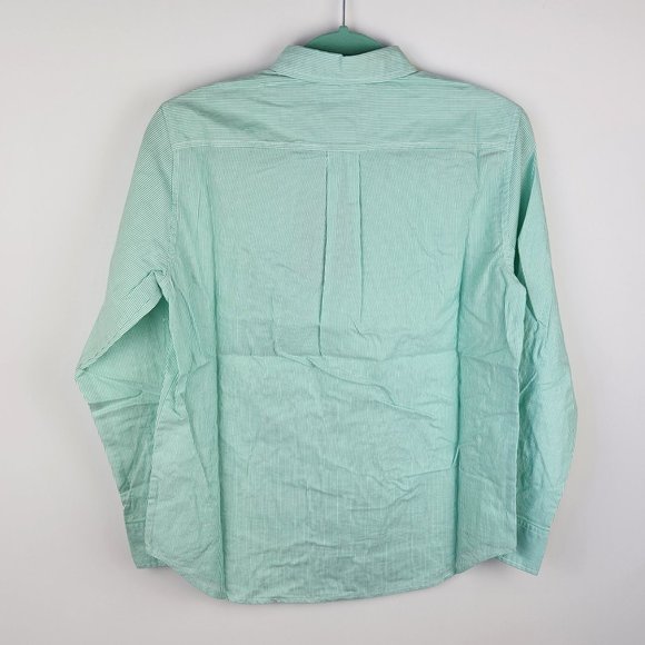 NWT Everlane Mint Pinstripe Oversized Cotton Button Up Shirt sz 00,0,2,12 - Picture 2 of 7